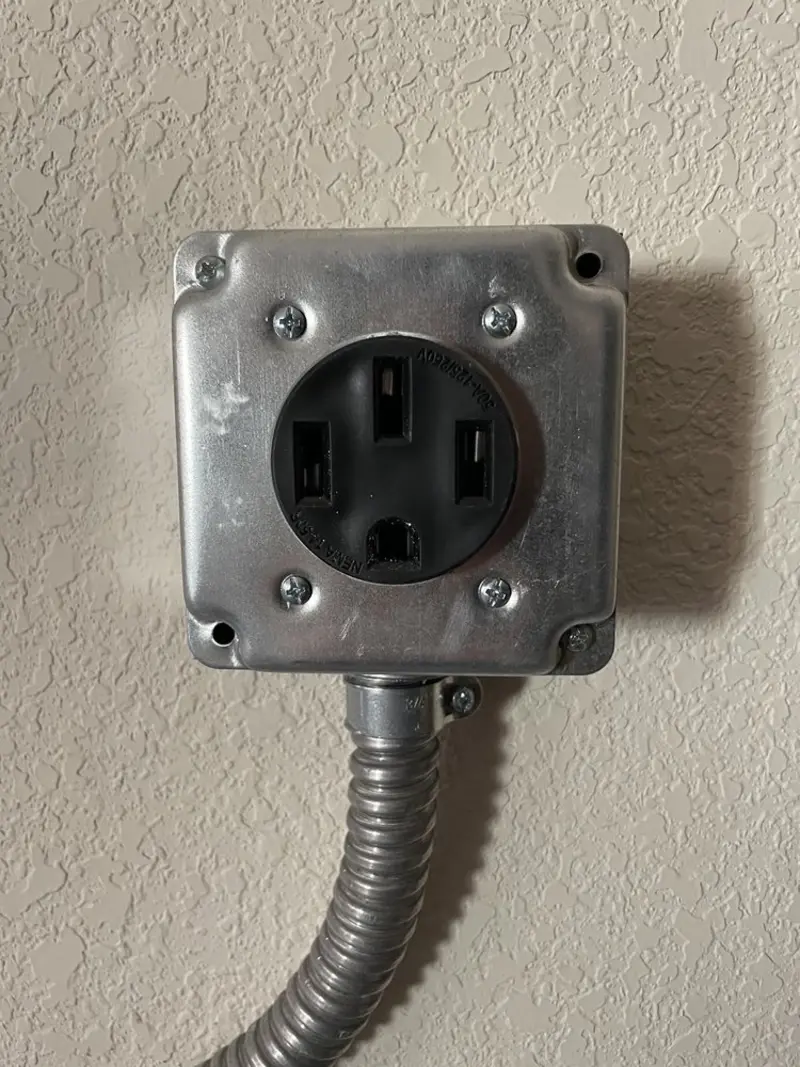 NEMA 14-50 outlet installed for Smart Home Electrical in Grape Creek